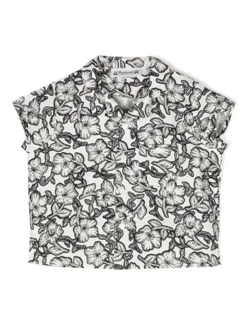 Bonpoint floral-print cotton shirt