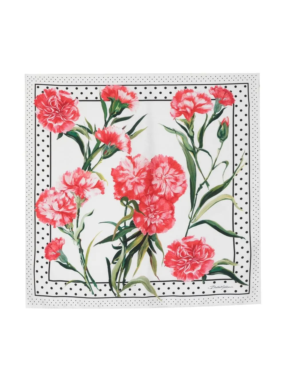 

Dolce & Gabbana floral-print silk scarf - White