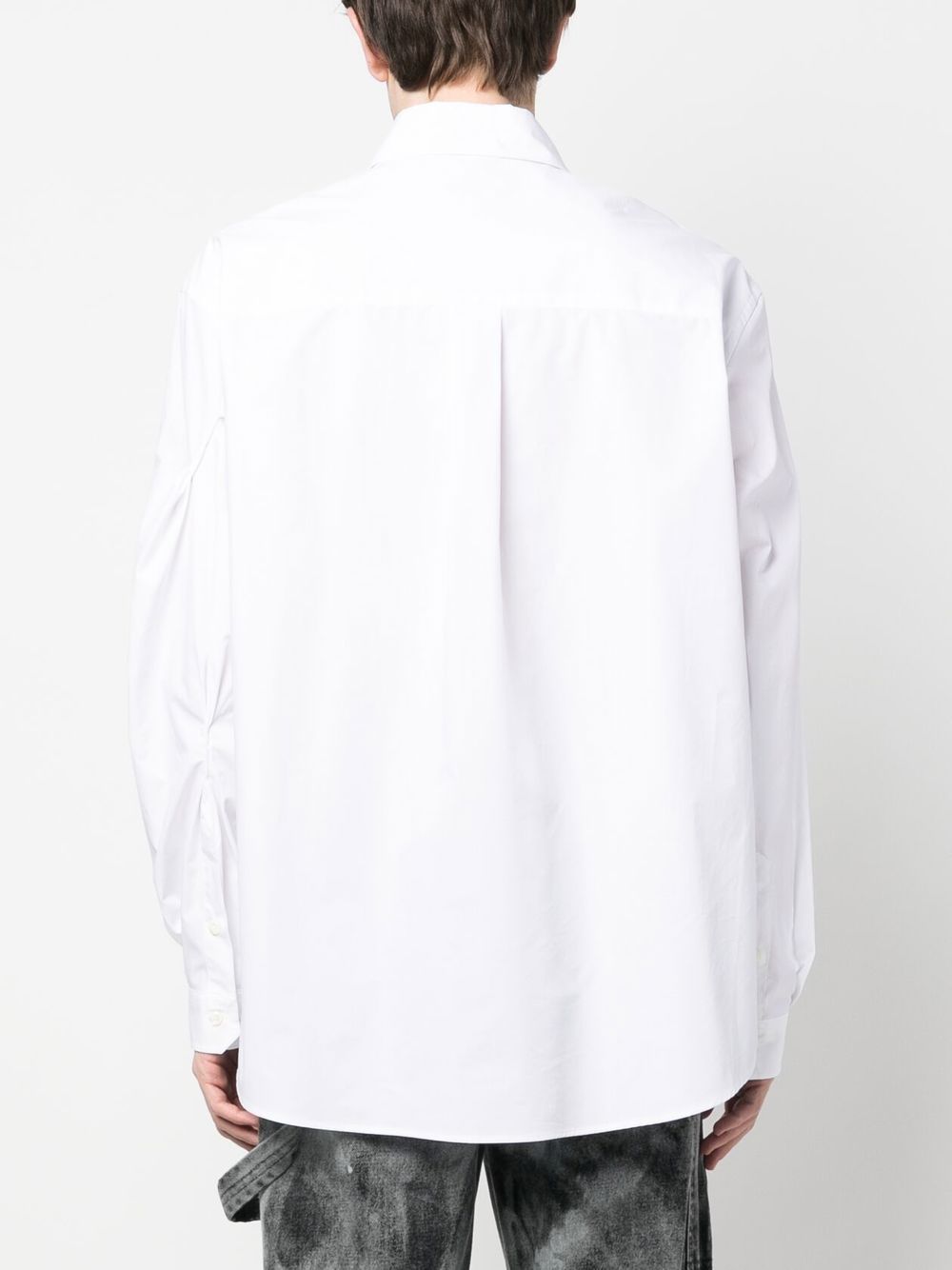 424-pinched-detail-cotton-shirt-farfetch