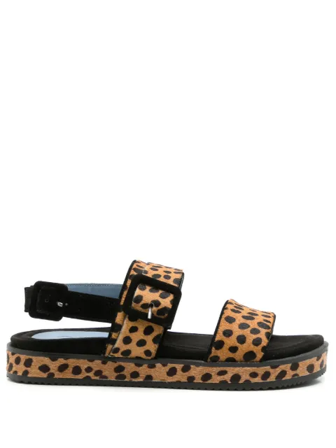Blue Bird Shoes cheetah-print leather sandals