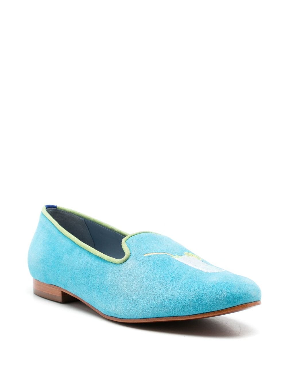 Blue Bird Shoes Suède loafers - Blauw