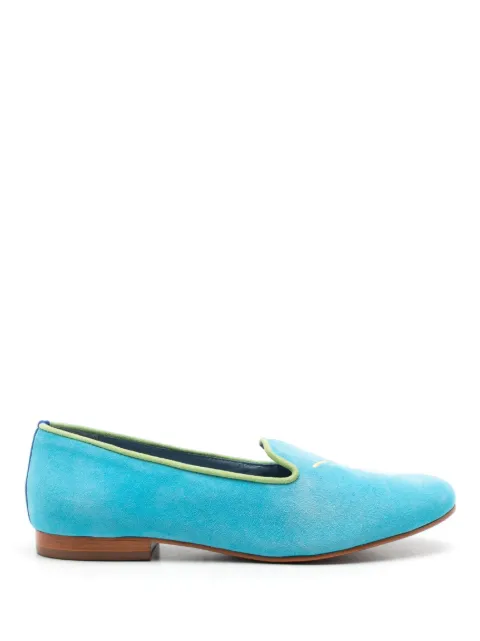 Blue Bird Shoes 칵테일 자수 스웨이드 로퍼