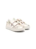 VEJA Kids Esplar metallic touch-strap sneakers - Gold