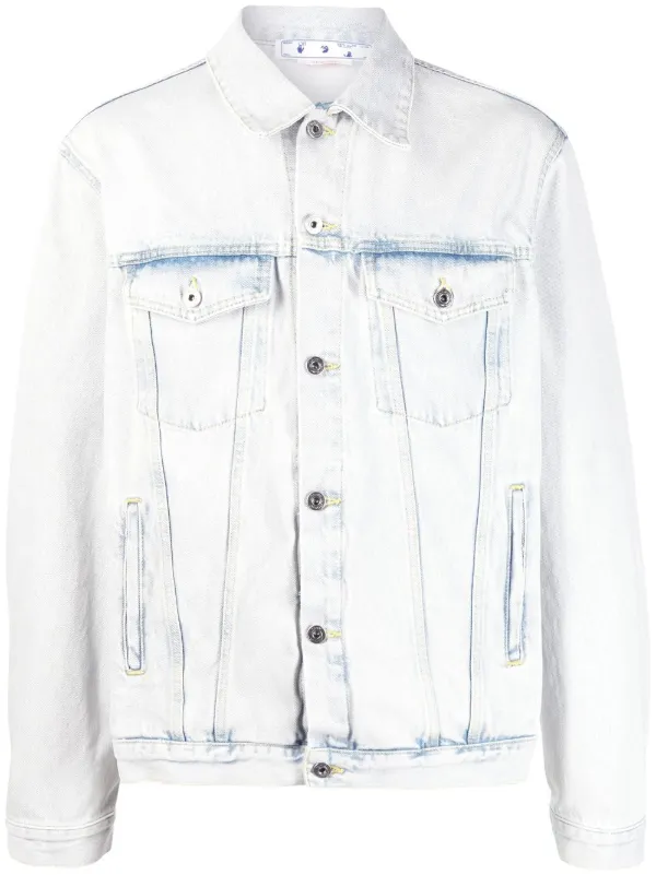 Denim white hotsell jacket men