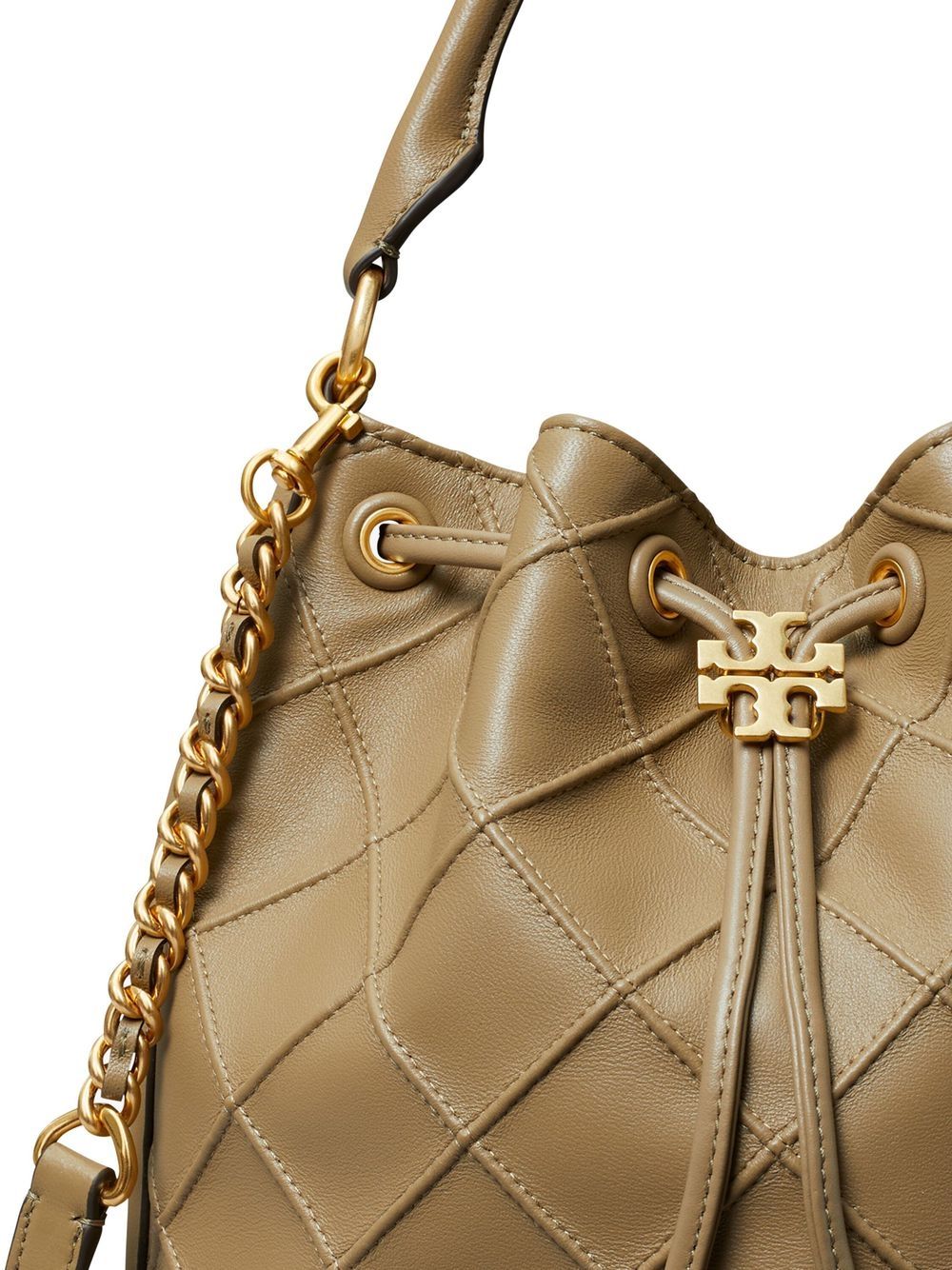 Tory Burch Chainmail Leather Miller Bucket Bag (SHF-18721) – LuxeDH