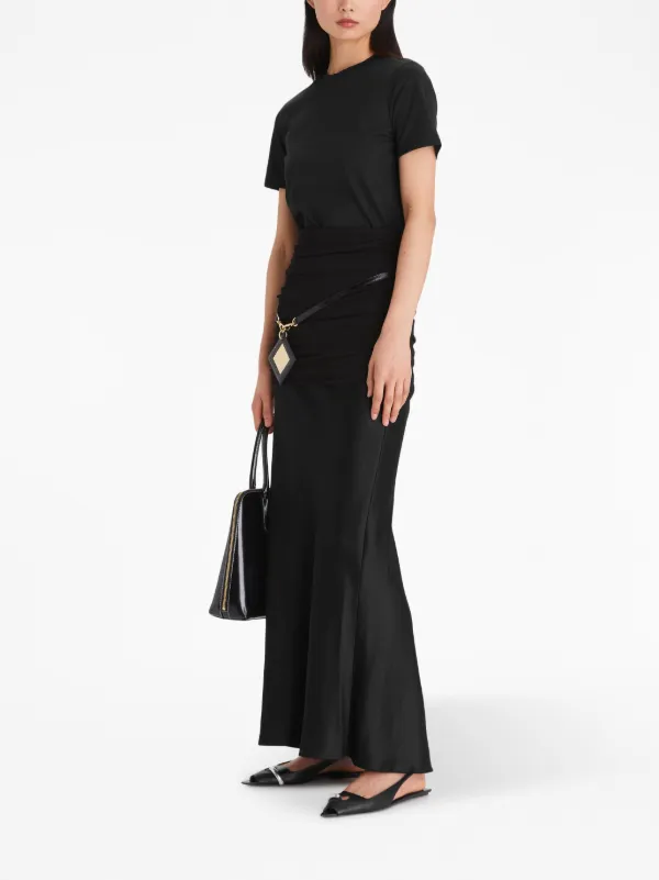 Tory Burch logo-embroidery T-shirt | Black | FARFETCH