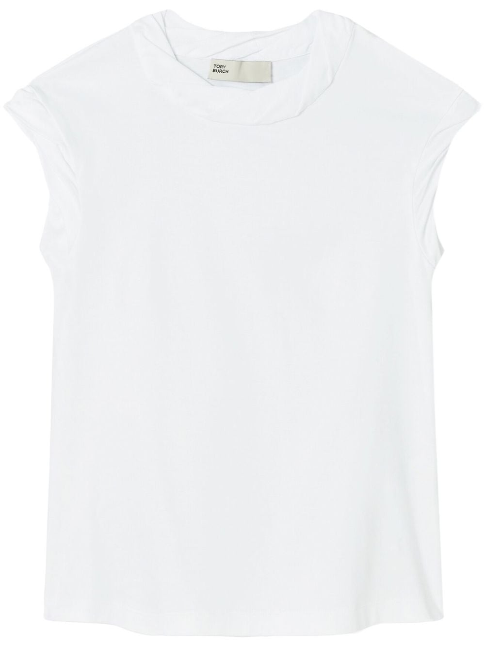 Shop Tory Burch Twisted Cotton Tank Top In White