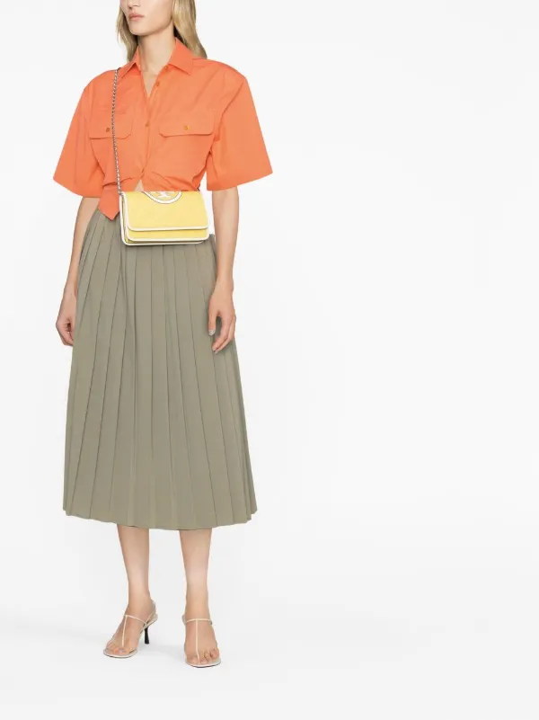Tory Burch キルティングレザー ショルダーバッグ | イエロー