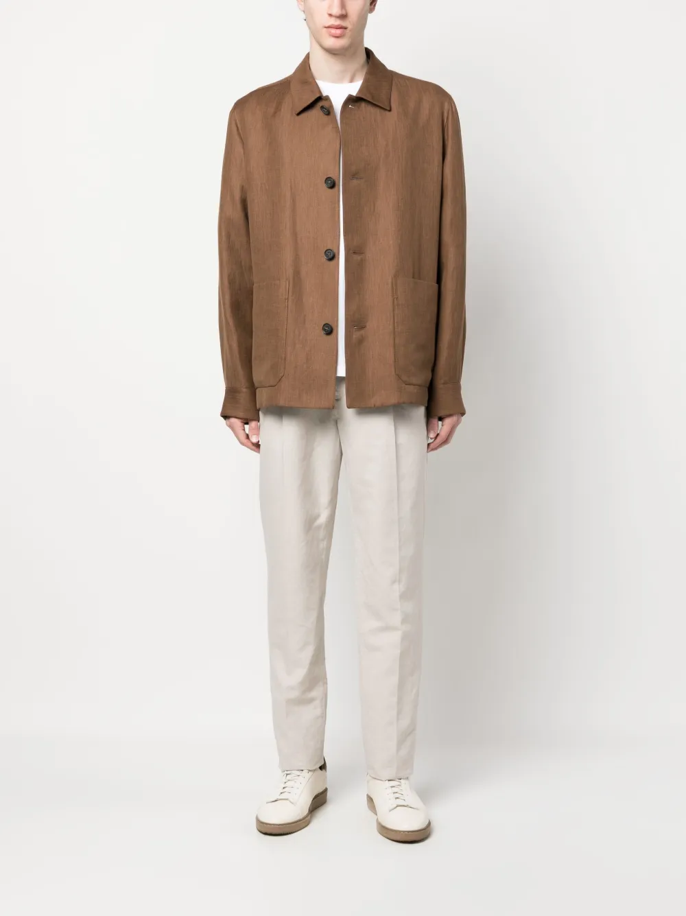 Brunello Cucinelli Plooibroek met toelopende pijpen - Beige