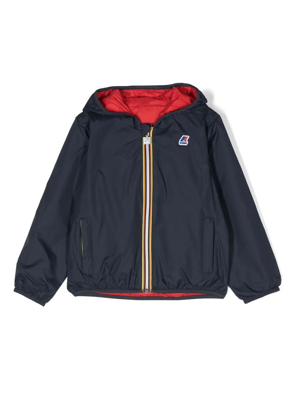 K-way Kids' Jacques Reversible Packable Jacket In Blue Depht - Red