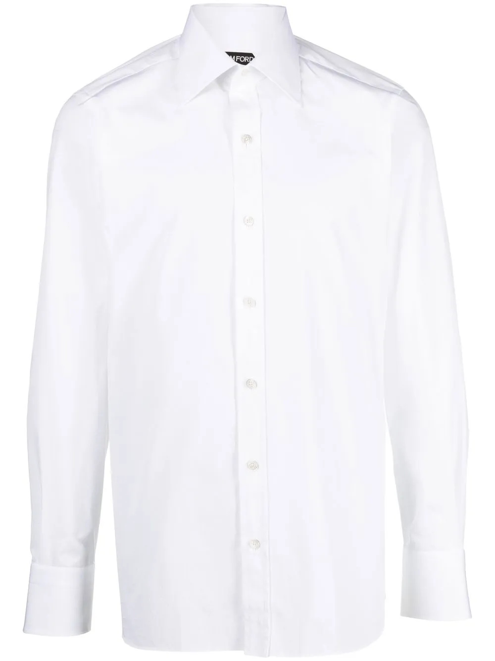 Tom Ford Long-sleeve Button-up Shirt In Weiss