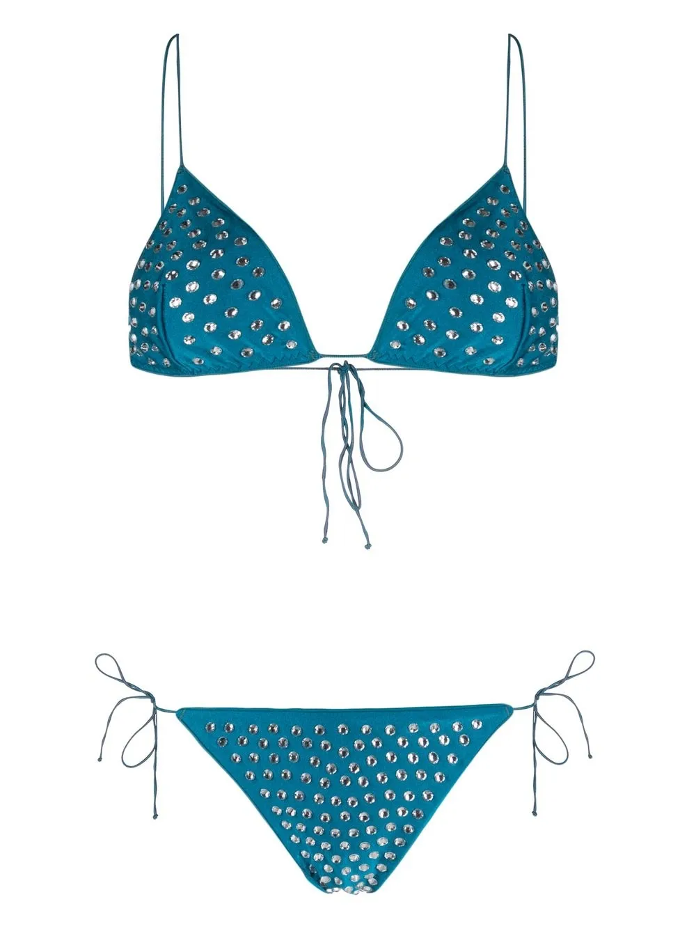 Oseree Crystal-embellished Bikini In Blu