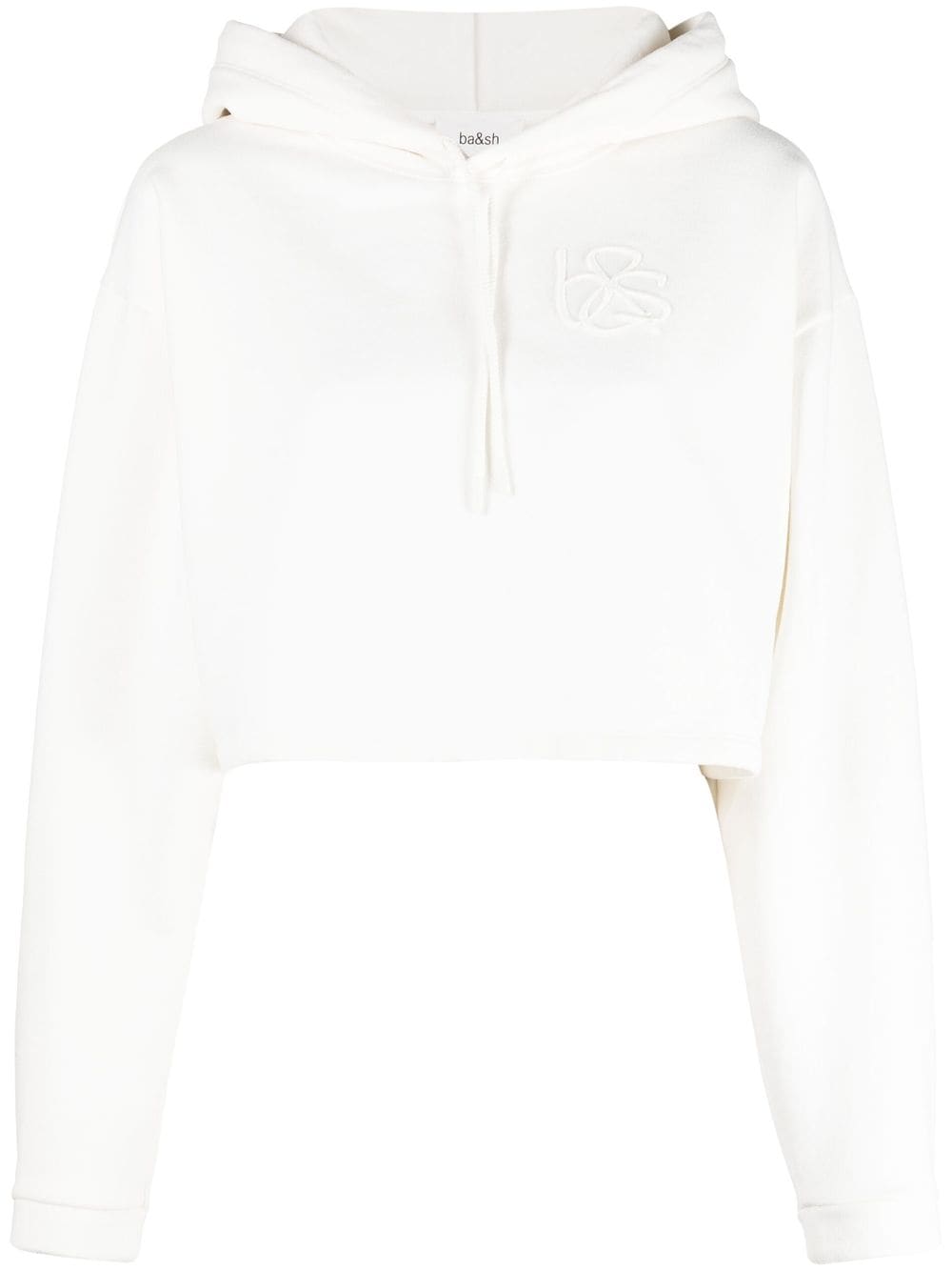 Ba&Sh embroidered-logo Cropped Hoodie - Pink