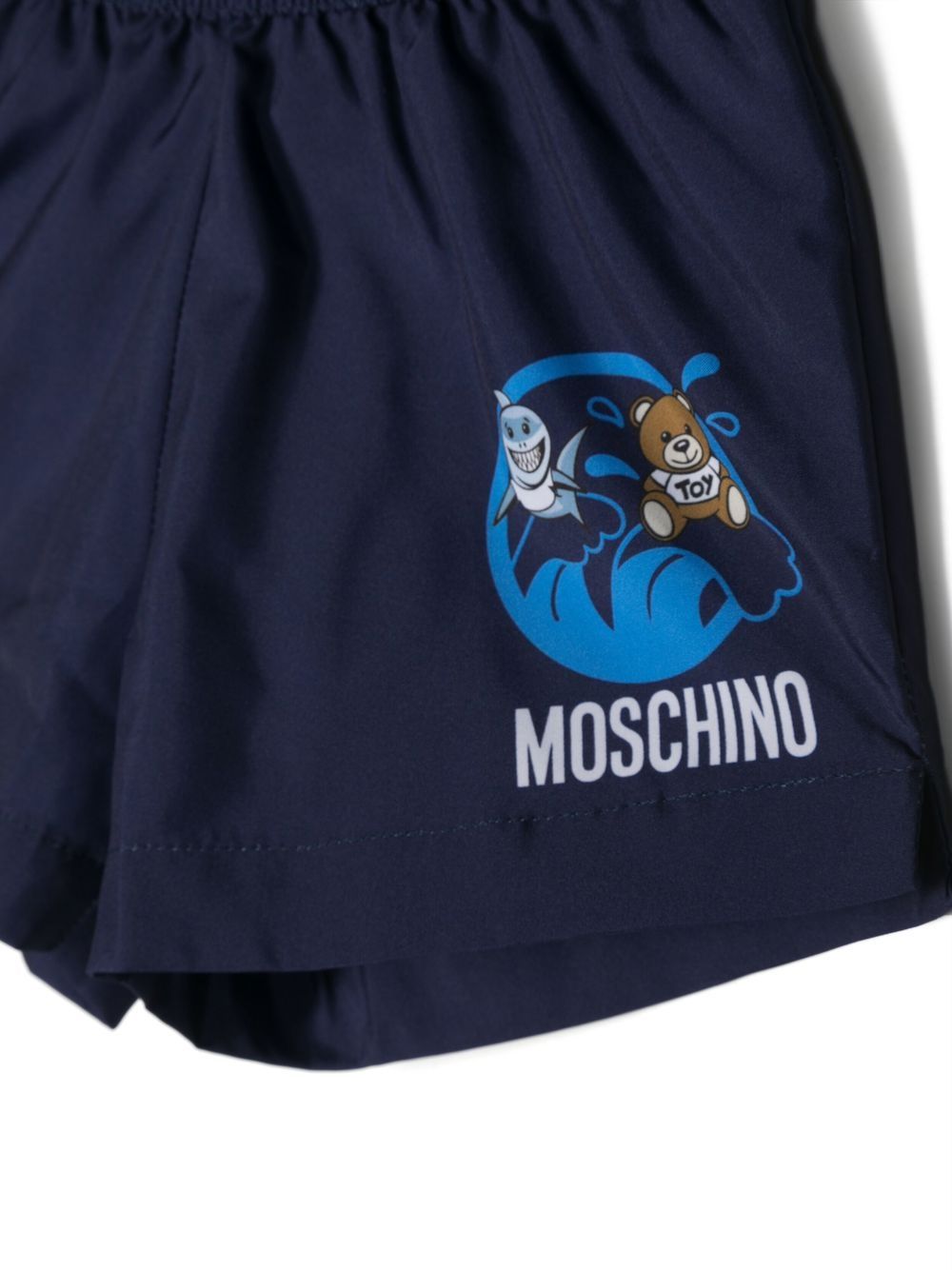 Moschino Kids Shorts met logo - Blauw