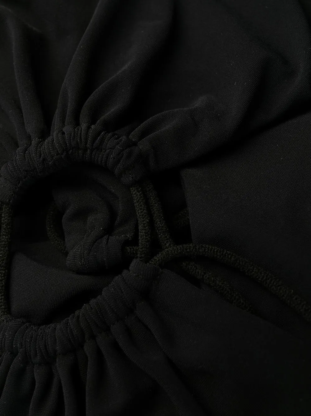 Amazuìn Cut-out Detailing Strappy One-piece In Black