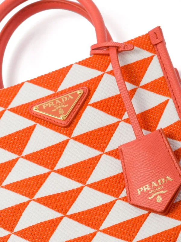 【PRADA】SYMBOLE EMBROIDERED MINI TOTE BAG c2db446e0f271a2bc4275e54a0a784