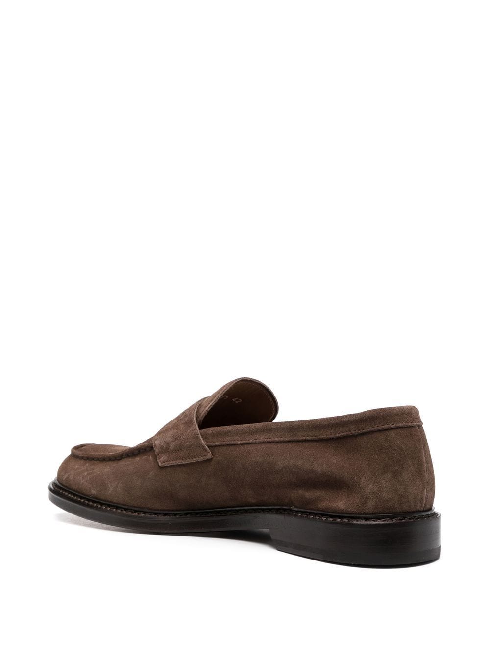 Shop Doucal's Classic Suede Loafers In Braun