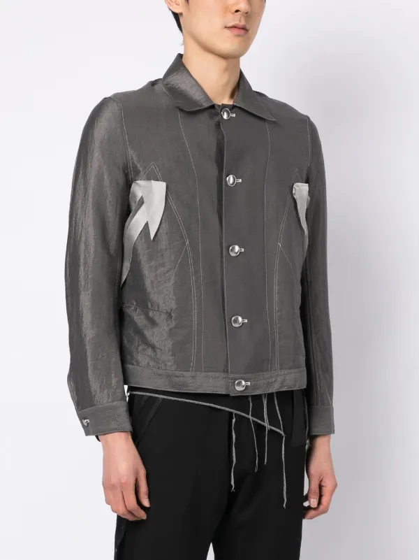 sulvam ステッチロングシャツ Sulvam ロングスリーブ シャツ | グレー