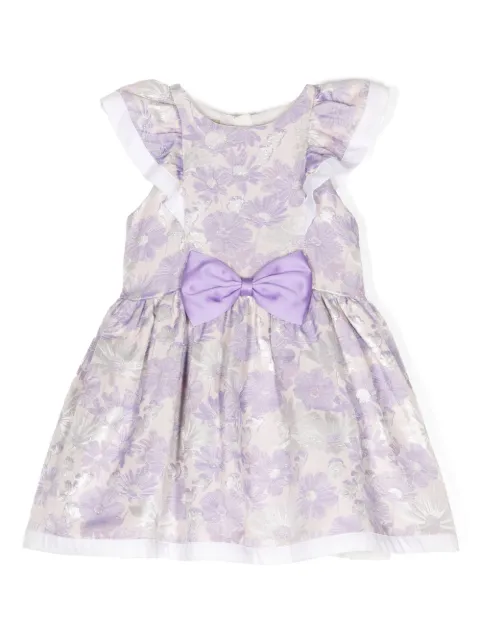 Hucklebones London bow-detail metallic-effect mini dress