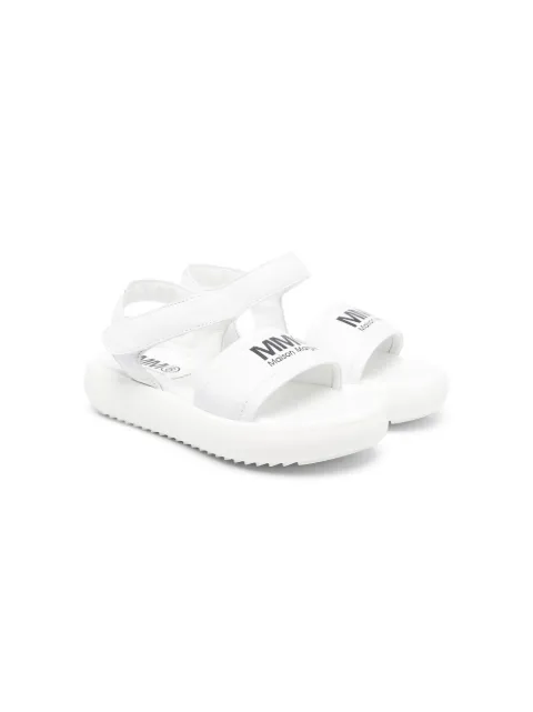 MM6 Maison Margiela Kids sandalias con cierre autoadherente y logo en las tiras
