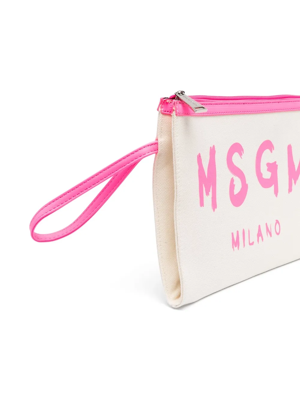 Image 2 of MSGM Kids logo-print canvas clutch