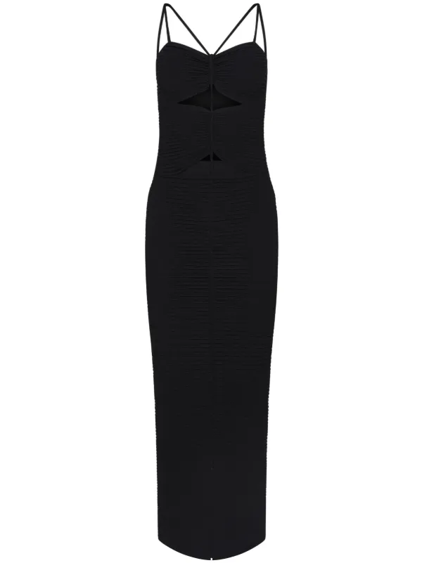 Altuzarra Suberi Cut-out Ribbed Dress in BLACK