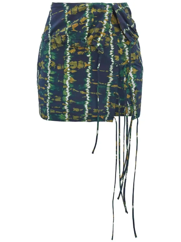 Altuzarra Hilaree Tie-fastening Miniskirt in Green