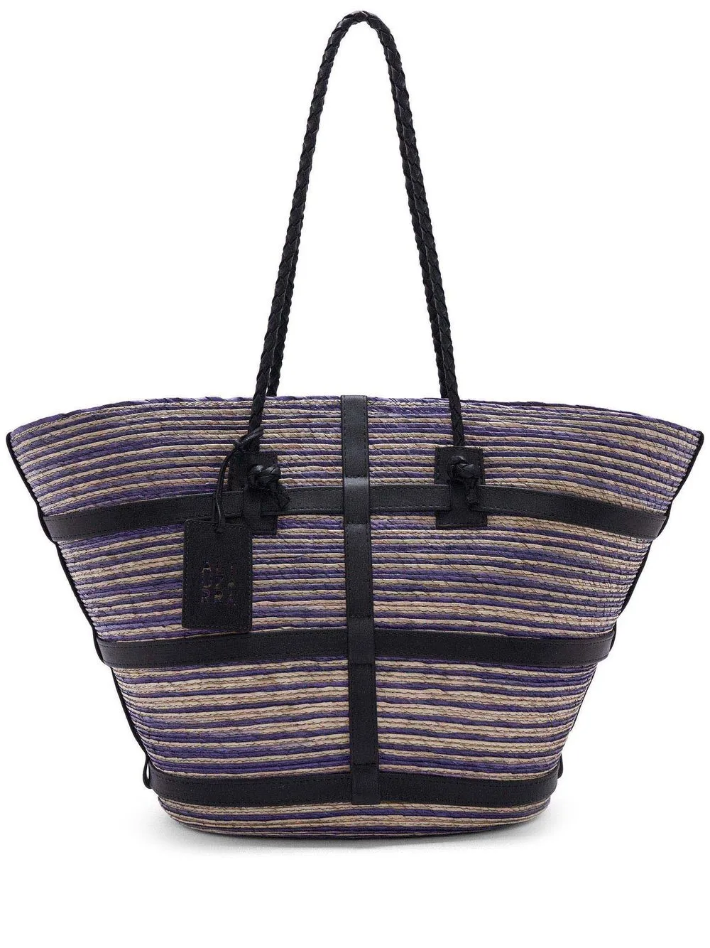 altuzarra large watermill raffia tote bag - shell