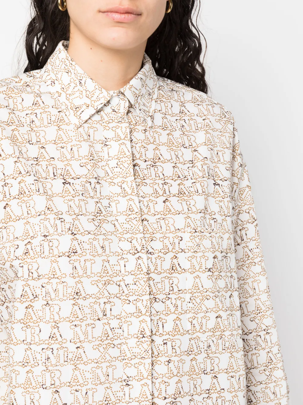 Max Mara Bevanda - Long-sleeved Cotton Dress In White