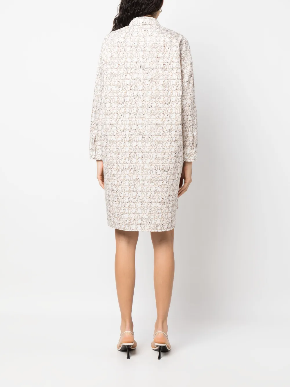 Max Mara Bevanda - Long-sleeved Cotton Dress In White