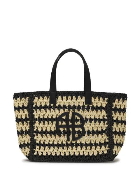ANINE BING logo-patch tote bag