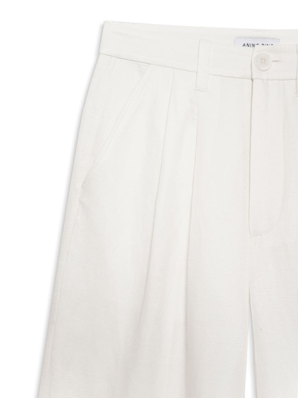Shop Anine Bing Carrie Wide-leg Trousers In White