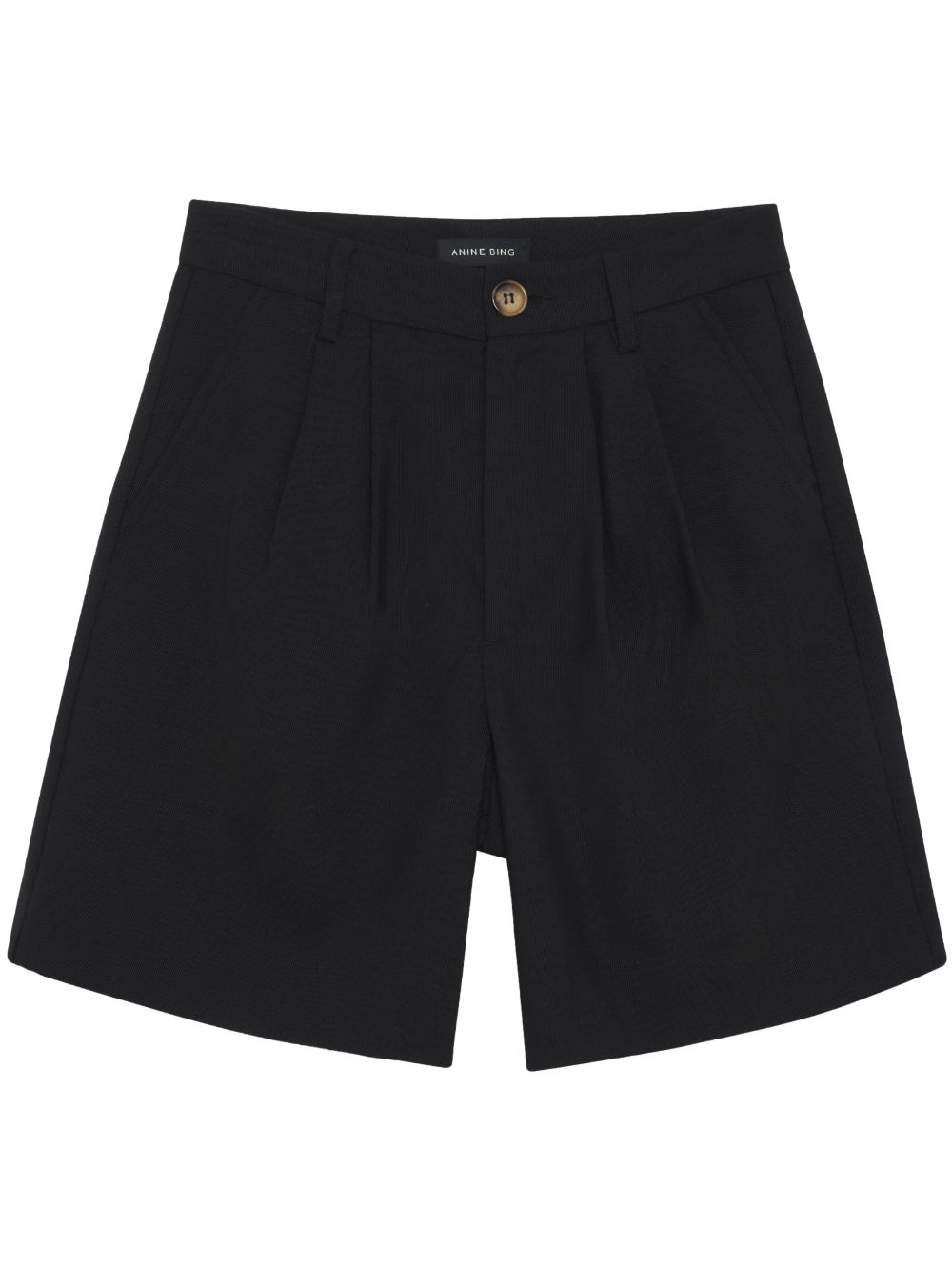 Shop Anine Bing Carrie Tailored Shorts In Black