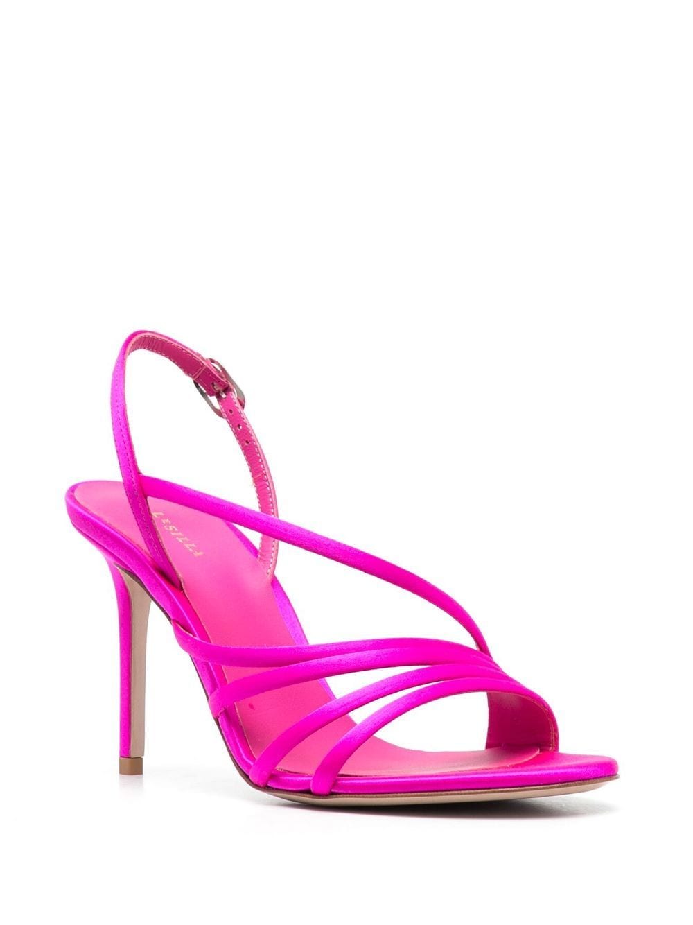 Shop Le Silla 100mm Strappy Stiletto Sandals In Rosa