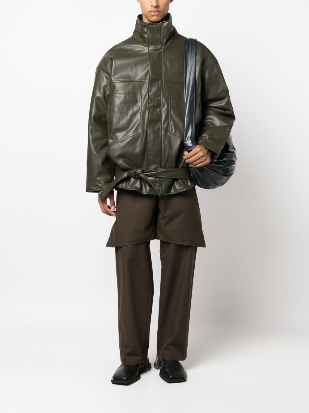 AV Vattev faux-leather parka jacket - Groen