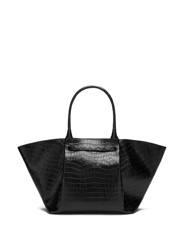 DeMellier New York crocodile-embossed Shoulder Bag | Black | FARFETCH