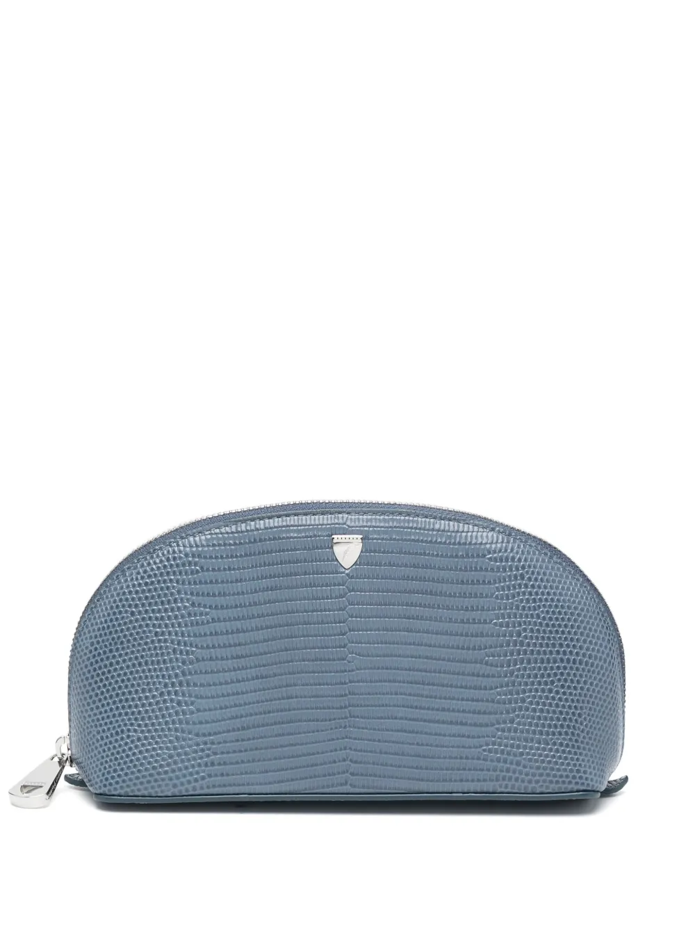 Aspinal Of London Madison Leather Make Up Bag In Blue