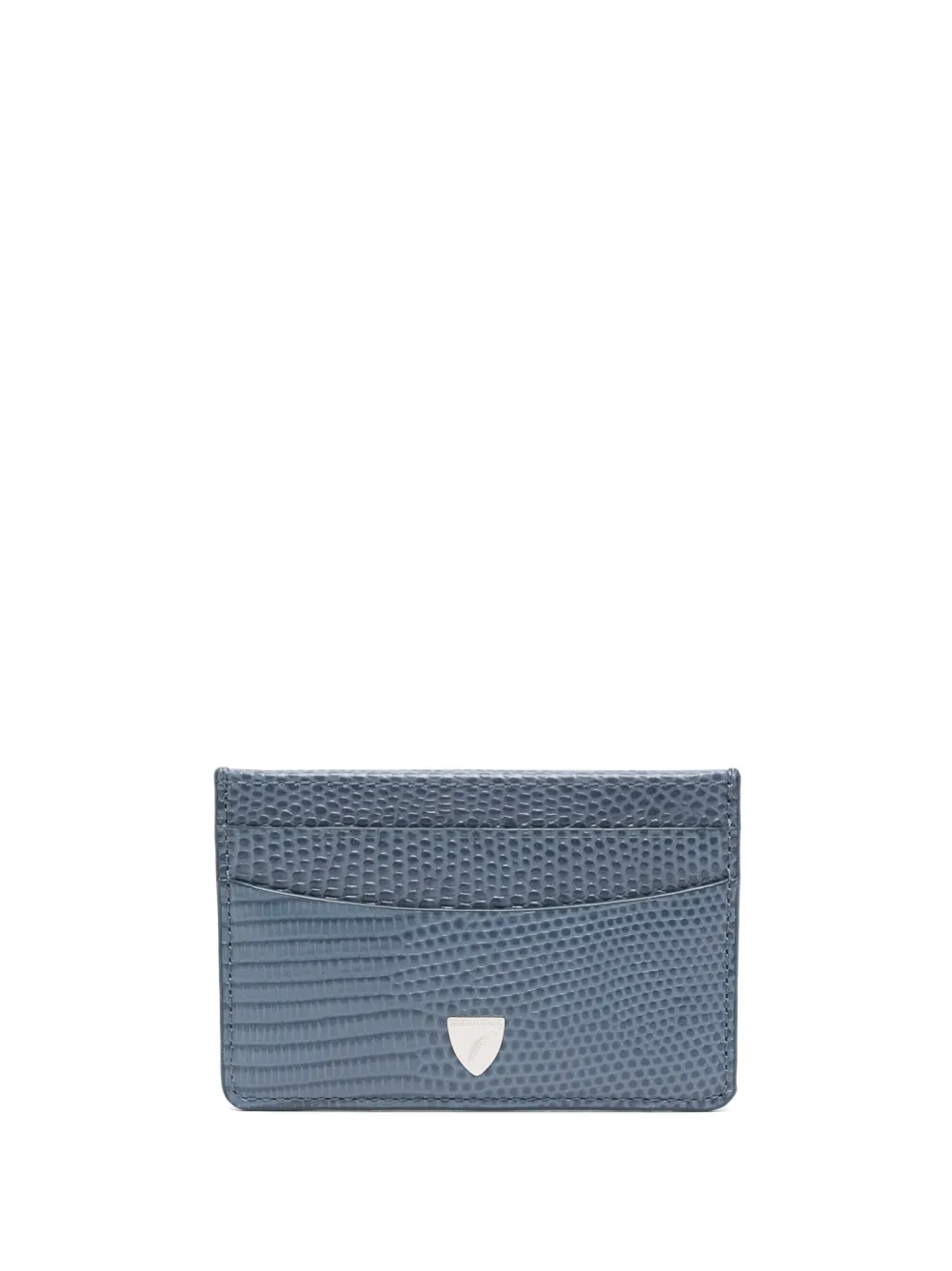 Aspinal Of London Pebble Leather Cardholder In Blau