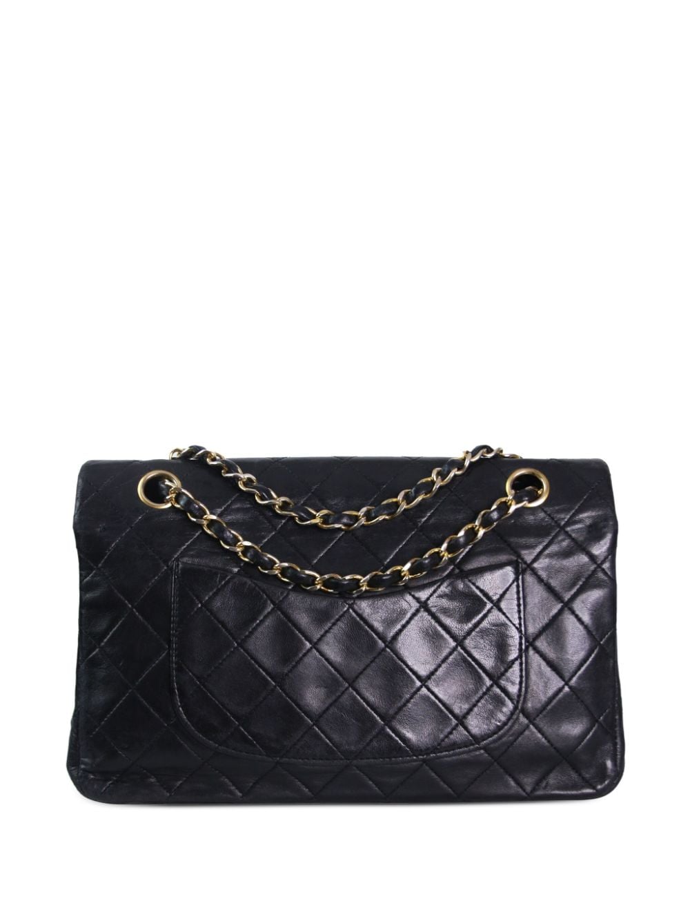 Pre-owned Chanel 1989-1991 Medium Double Flap Shoulder Bag In Black ...