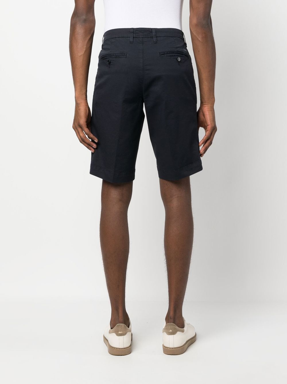 Shop Fay Plain Bermuda Shorts In Blau