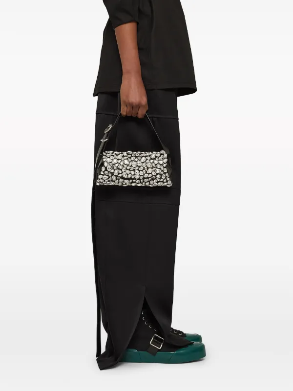 Jil Sander Cannolo Mini Leather Shoulder Bag | Black | FARFETCH
