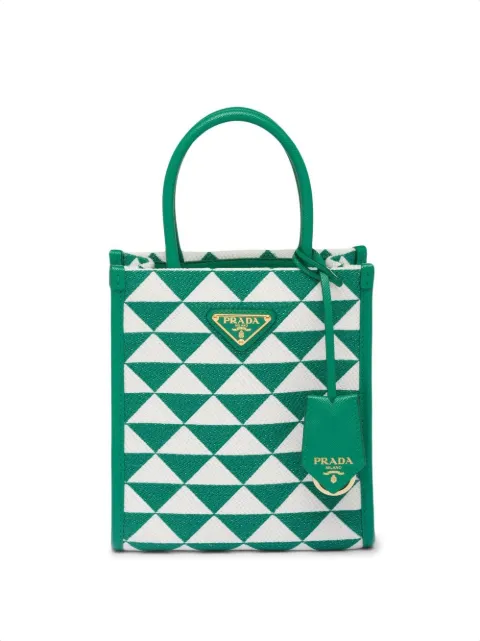 Prada Symole logo-plaque tote bag