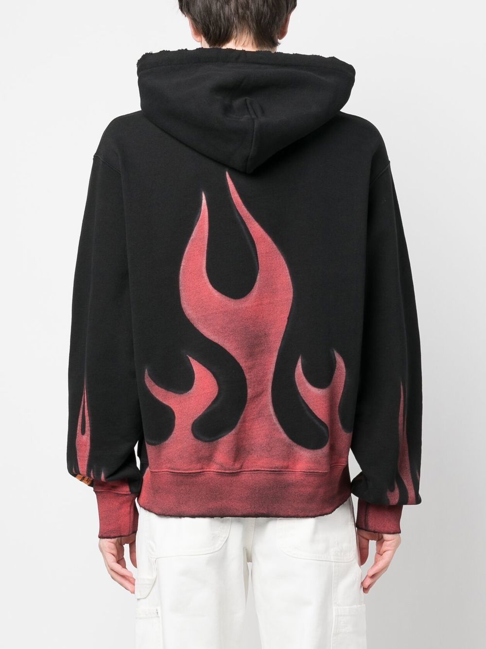 Heron Preston flame-print Cotton Hoodie - Farfetch