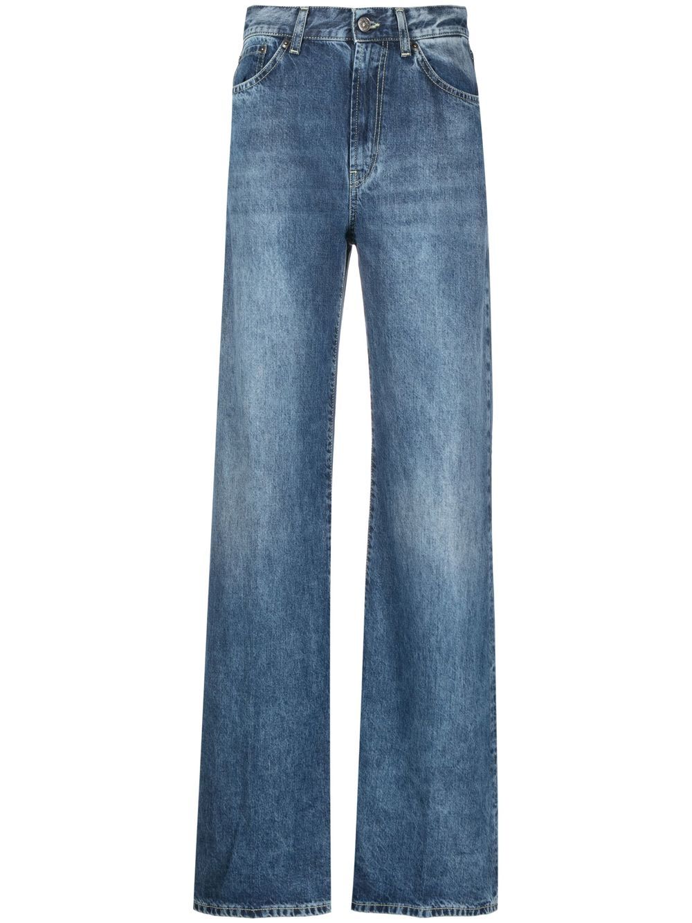 DONDUP FADED WIDE-LEG JEANS