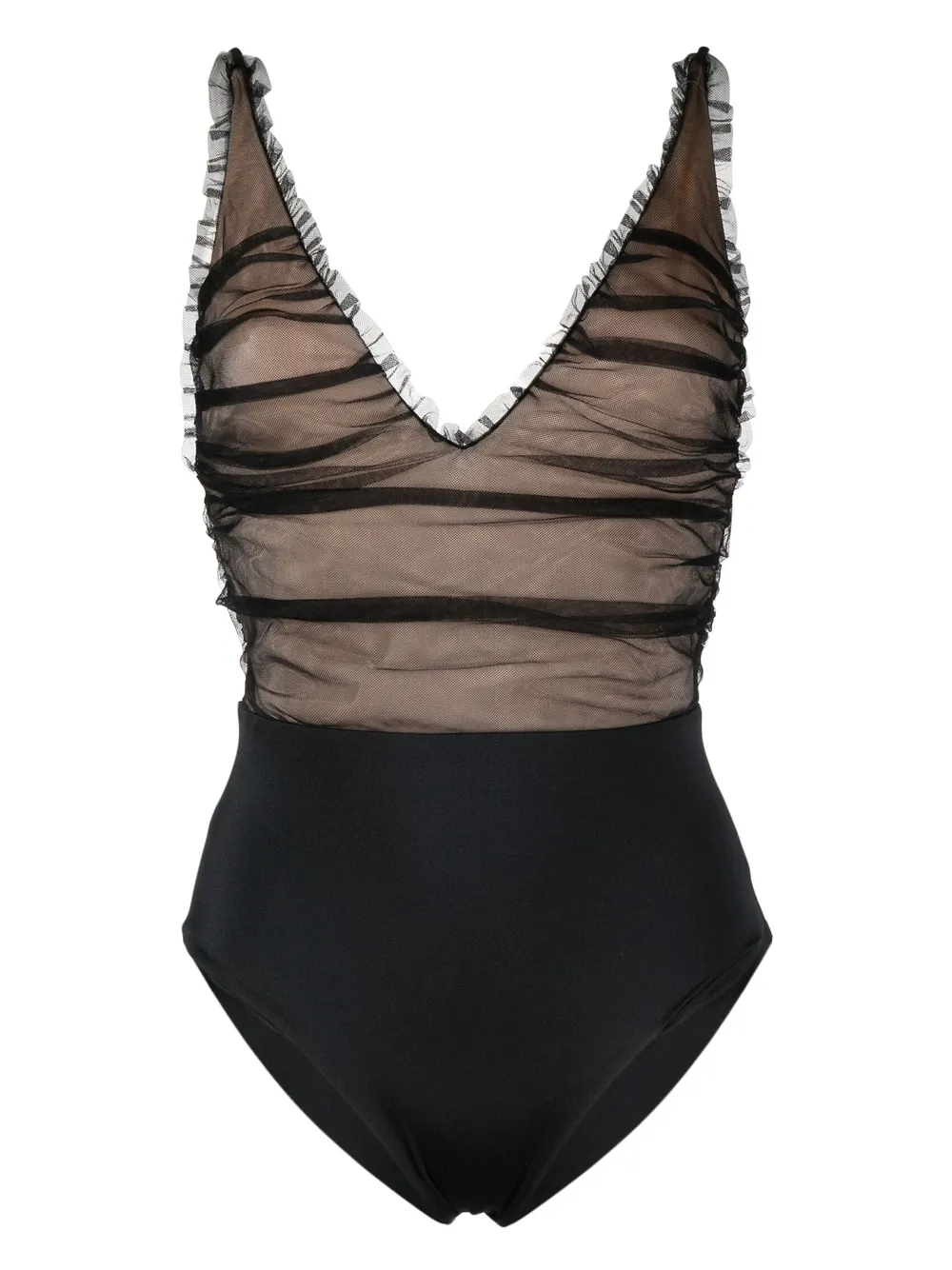 Mc2 Saint Barth Nude One Piece Swimsuit In Neutrals