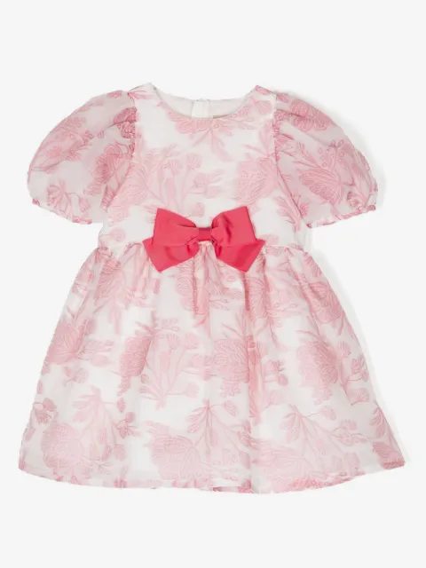 Hucklebones London floral-print puff-sleeve dress