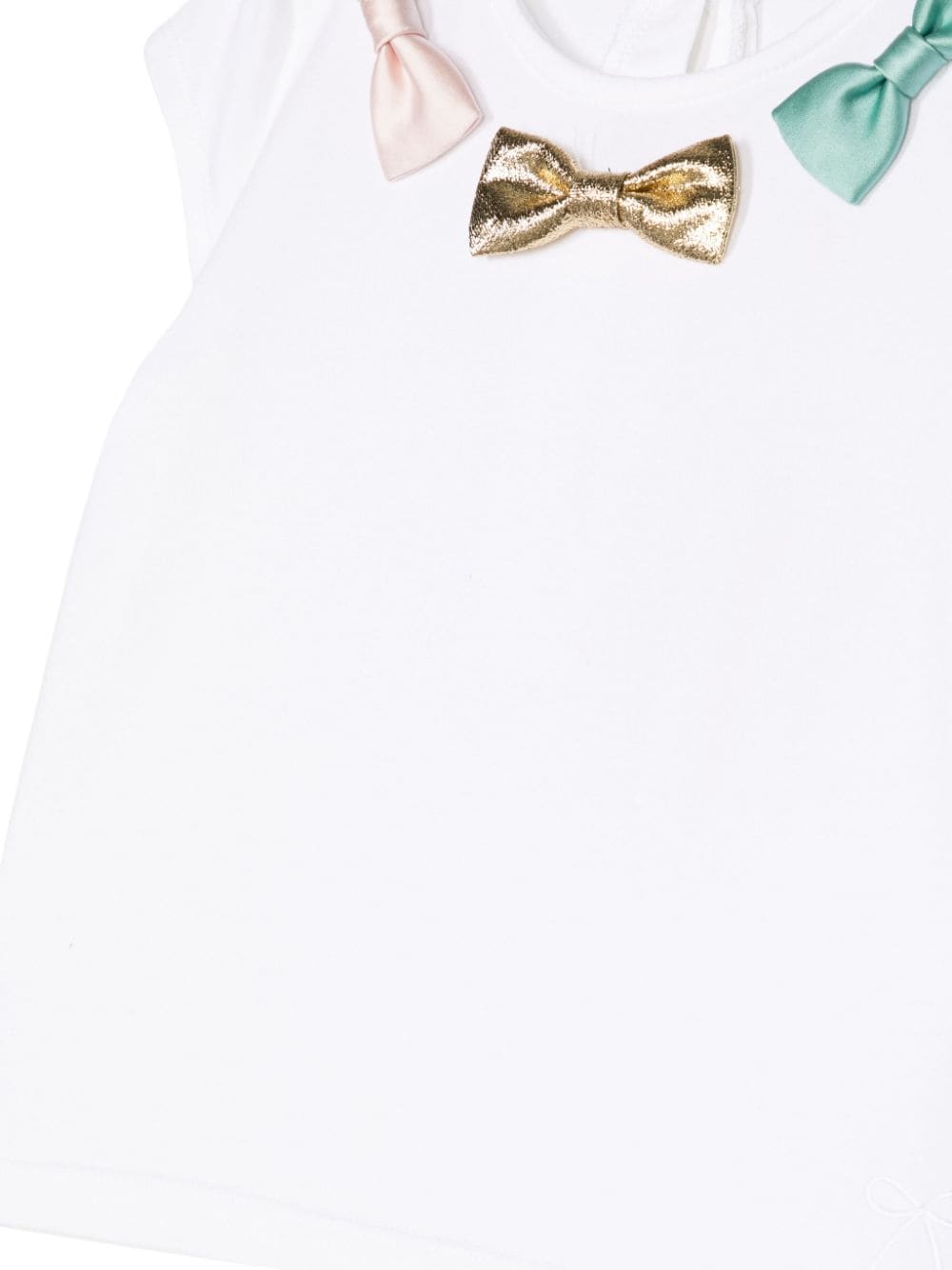 Shop Hucklebones London Bow-detail Modal-cotton Blend T-shirt In White