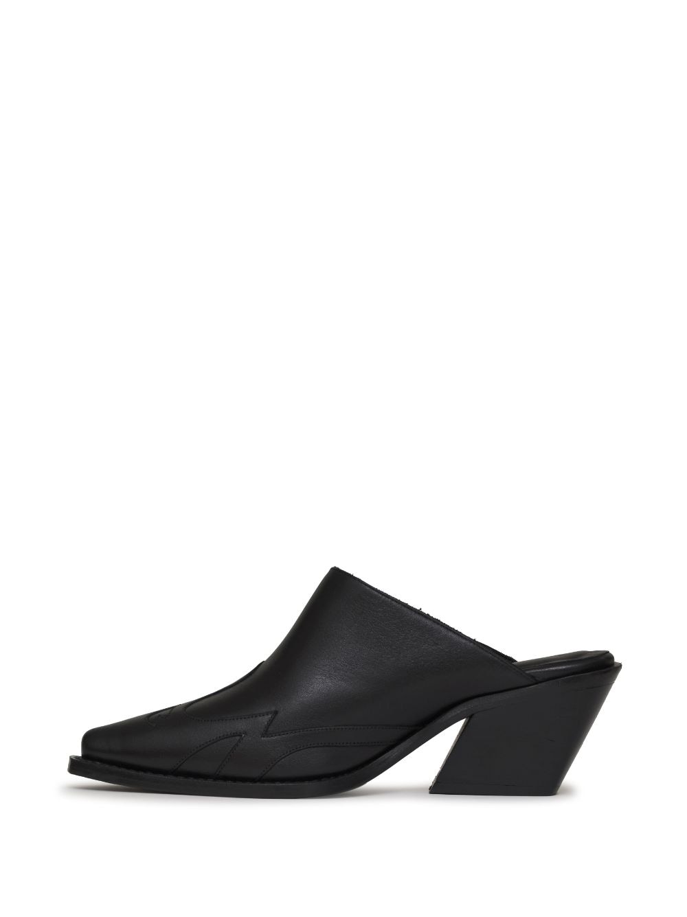 Shop Anine Bing Tania 65mm Leather Mules In Black