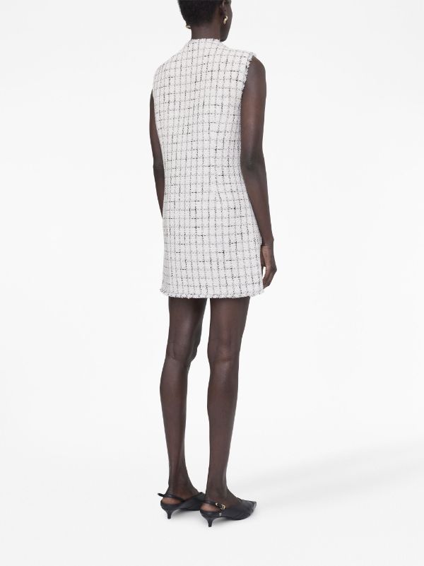 ANINE BING Janet Plaid Tweed Dress Farfetch