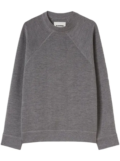 Sweat chiné à col rond - Jil Sander - Modalova